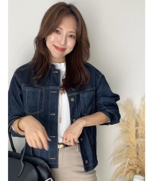 ikka(イッカ)の「【芸能人着用】メッシュデニムブルゾン【親子コーデ】(ブルゾン・レディース・ブルー/ネイビー・M/L/S)」の12枚目の写真