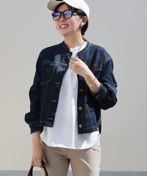 ikka(イッカ)の「【芸能人着用】メッシュデニムブルゾン【親子コーデ】(ブルゾン・レディース・ブルー/ネイビー・M/L/S)」の16枚目の写真