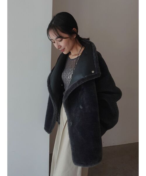 LAGUNAMOON（ラグナムーン）の「2WAYストレッチレーストップス（シャツ/ブラウス・レディース・ブラック/アイボリー/チャコールグレー/ブルー・FREE）」の15枚目の写真