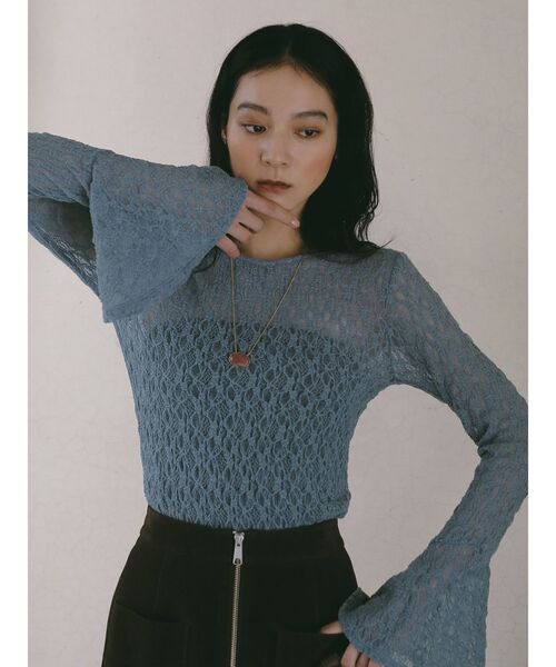 セール】2WAYストレッチレーストップス（Tシャツ/カットソー
