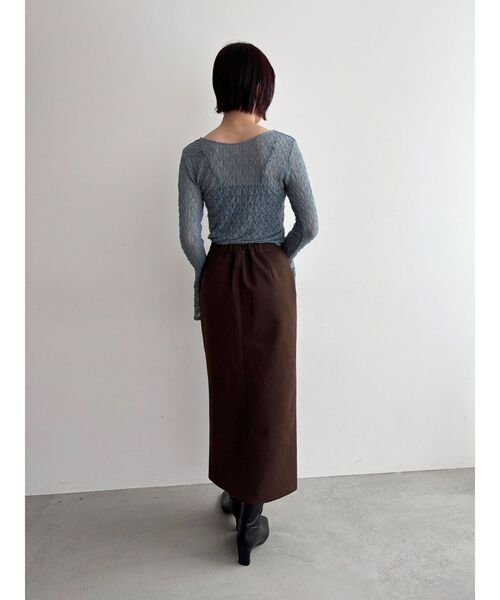 LAGUNAMOON（ラグナムーン）の「2WAYストレッチレーストップス（シャツ/ブラウス・レディース・ブラック/アイボリー/チャコールグレー/ブルー・FREE）」の19枚目の写真