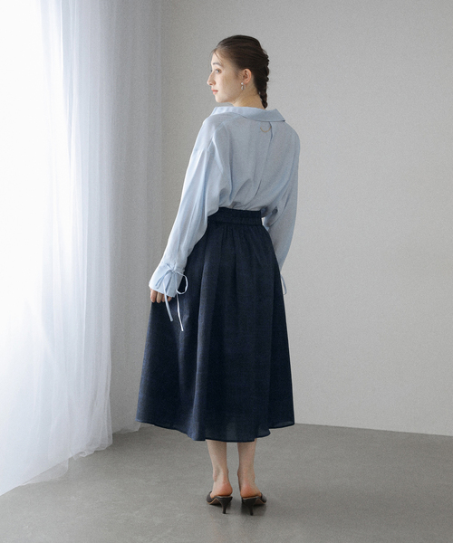 La TOTALITE(ラトータリテ)の「【洗える】スキッパーオータムシャツ(シャツ/ブラウス・レディース・スカイブルー/レッド/ベージュ・FREE)」の9枚目の写真