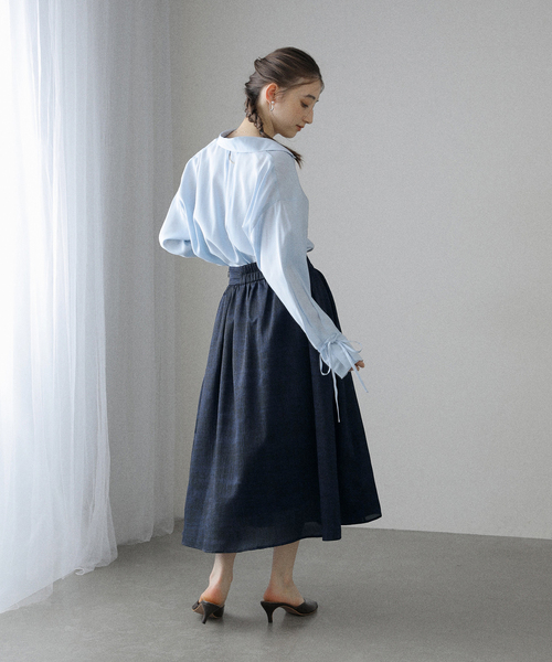 La TOTALITE(ラトータリテ)の「【洗える】スキッパーオータムシャツ(シャツ/ブラウス・レディース・スカイブルー/レッド/ベージュ・FREE)」の13枚目の写真