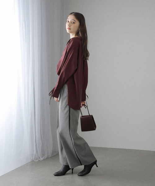 La TOTALITE(ラトータリテ)の「【洗える】スキッパーオータムシャツ(シャツ/ブラウス・レディース・スカイブルー/レッド/ベージュ・FREE)」の15枚目の写真