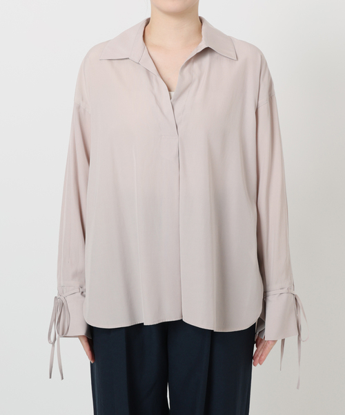 La TOTALITE(ラトータリテ)の「【洗える】スキッパーオータムシャツ(シャツ/ブラウス・レディース・スカイブルー/レッド/ベージュ・FREE)」の19枚目の写真