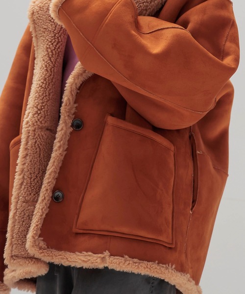 venit(ヴェニット)の「VENIT / REVERSIBLE BOA JK(リバーシブルボアジャケット VEJ-5544-B)(その他アウター・レディース・ブラウン・38)」の9枚目の写真