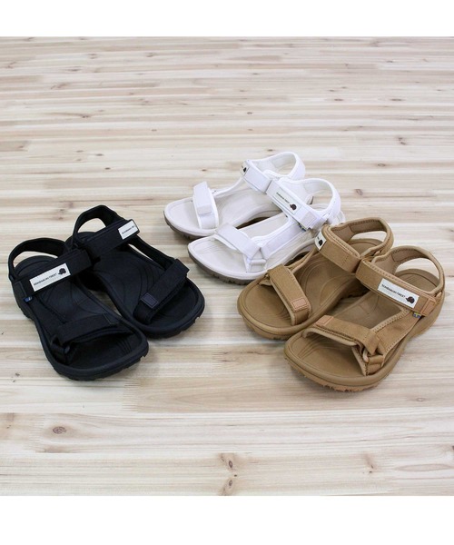 TopIsm（トップイズム）の「軽量ベルクロ スポーツサンダル（サンダル・レディース・アイボリー/ブラック/キャメル・LL/L/M）」の14枚目の写真