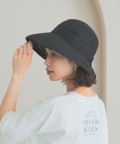 studio CLIP（スタディオクリップ）の「【抗菌防臭】ブレード日除けハット（ハット・レディース・ブラック/ベージュ・FREE）」の19枚目の写真