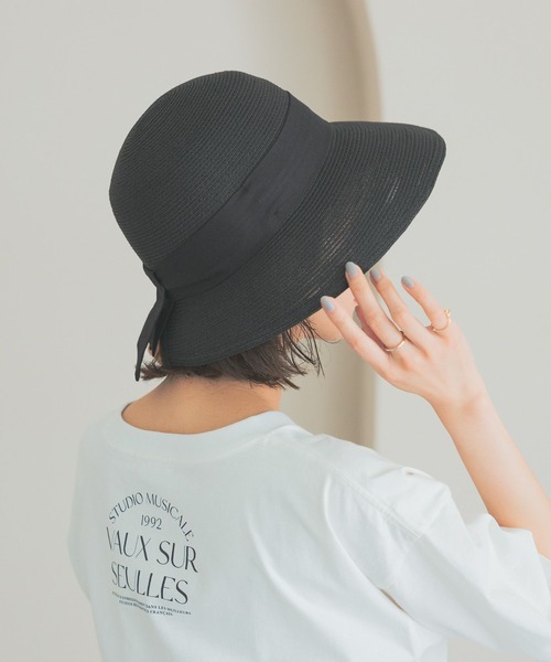 studio CLIP（スタディオクリップ）の「【抗菌防臭】ブレード日除けハット（ハット・レディース・ブラック/ベージュ・FREE）」の21枚目の写真