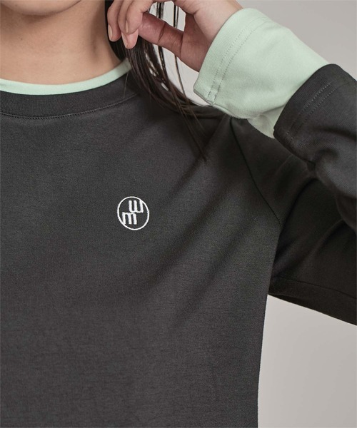 miette(ミエット)の「レイヤード風クルーネックカットソートップス(Tシャツ/カットソー・レディース・ダークブラウン/オートミール/チャコール/ライトイエロー・L/M)」の14枚目の写真