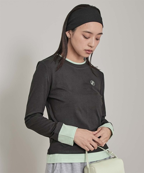 miette(ミエット)の「レイヤード風クルーネックカットソートップス(Tシャツ/カットソー・レディース・ダークブラウン/オートミール/チャコール/ライトイエロー・L/M)」の18枚目の写真
