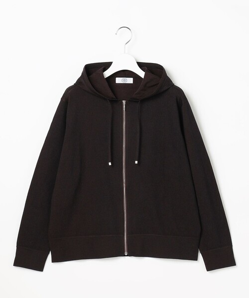 J.PRESS Ladies（J.プレス レディス）の「Vis/Peスパーク ニット パーカー（パーカー・レディース・ダークブラウン系/ライトグレー系/ブラウン系・SMALL）」の12枚目の写真