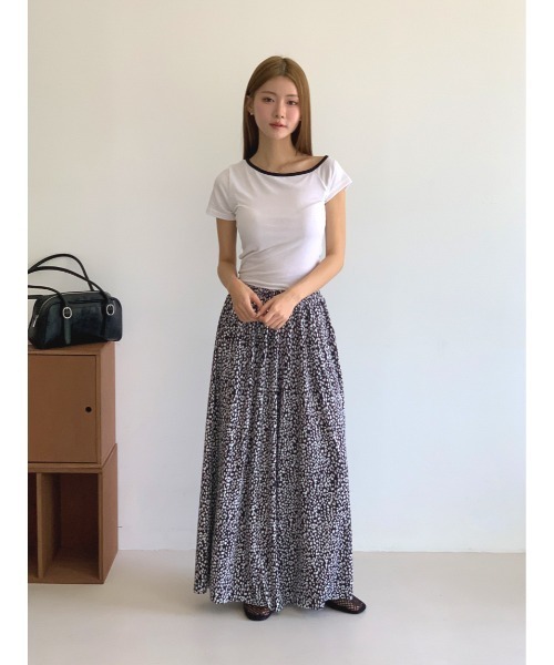 MINS MINIS(ミンスミニス)の「イージーワイドプリーツパンツ(その他パンツ・レディース・アイボリー/ブラック・FREE)」の18枚目の写真