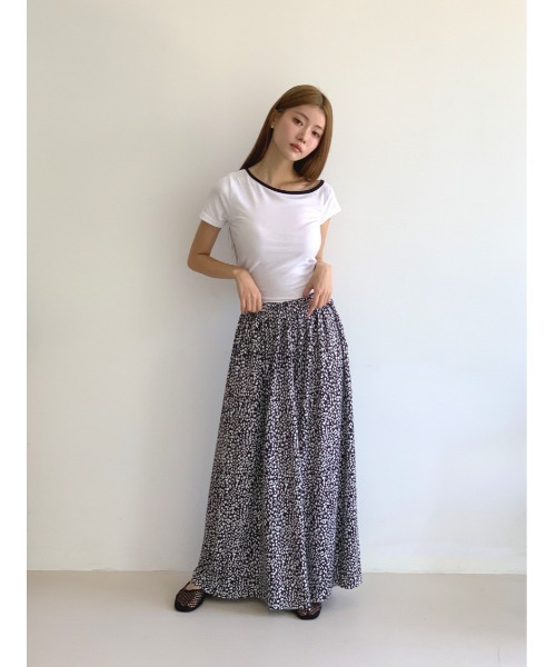 MINS MINIS(ミンスミニス)の「イージーワイドプリーツパンツ(その他パンツ・レディース・アイボリー/ブラック・FREE)」の17枚目の写真