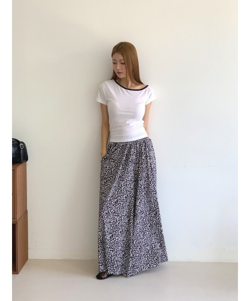 MINS MINIS(ミンスミニス)の「イージーワイドプリーツパンツ(その他パンツ・レディース・アイボリー/ブラック・FREE)」の13枚目の写真