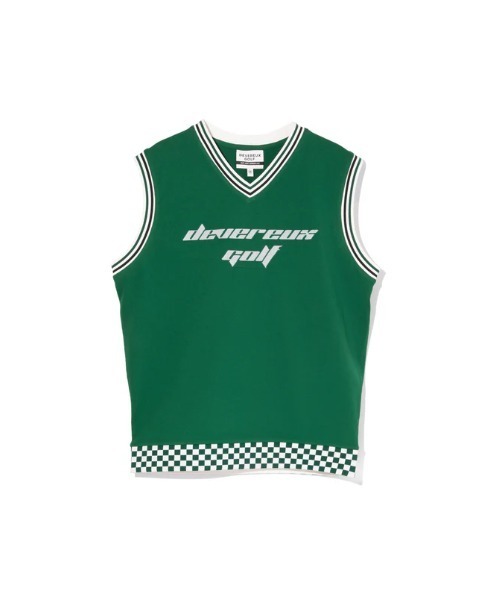 Born to Golf チェッカーリブニットベスト（ベスト）｜DEVEREUX GOLF