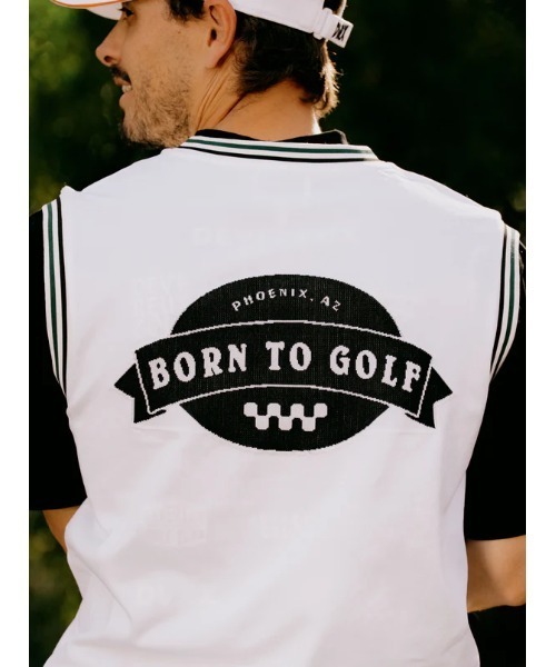 セール】Born to Golf チェッカーリブニットベスト（ベスト