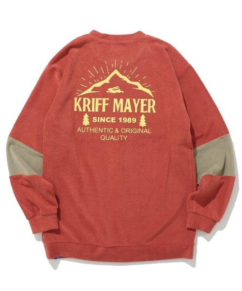 KRIFF MAYER Kid's Collection（クリフメイヤーキッズコレクション）の「超のび袖切替クルー（スウェット・キッズ・ネイビー/レンガ/カーキ/ブルー・120/130/140/150/160/170）」の12枚目の写真