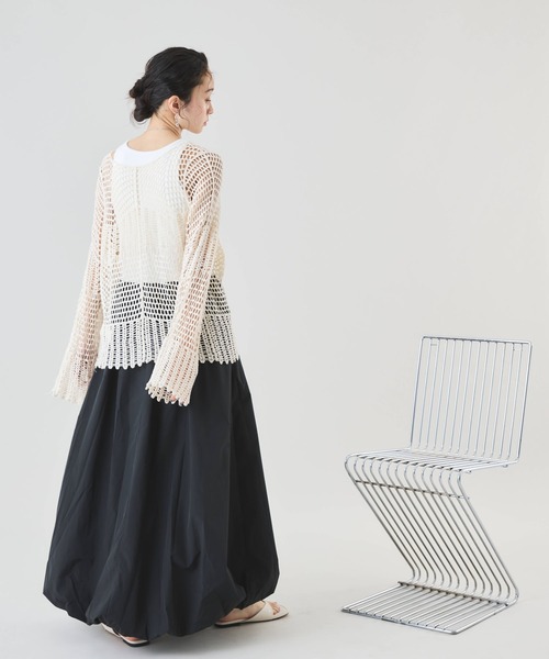 Muscat(マスカット)の「バルーンシルエット タンクワンピース(ワンピース・レディース・ブラック/オフホワイト・F)」の16枚目の写真