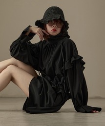 Fashion Letter | 水陸両用 フリルデザイン ラッシュガード ロンパース(ラッシュガード)