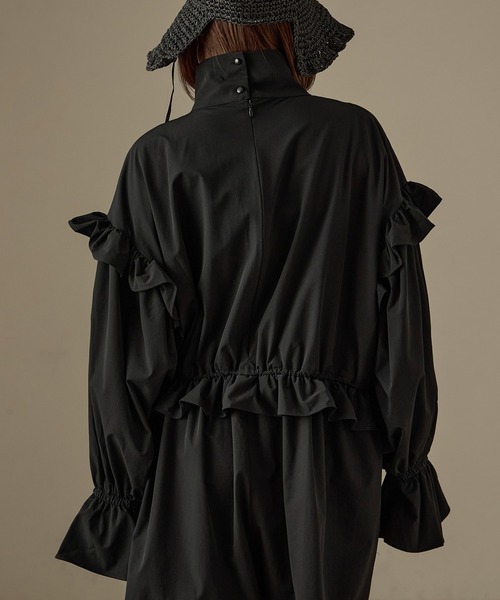 Fashion Letter（ファッションレター）の「水陸両用 フリルデザイン ラッシュガード ロンパース（ラッシュガード・レディース・ブラック・M）」の13枚目の写真