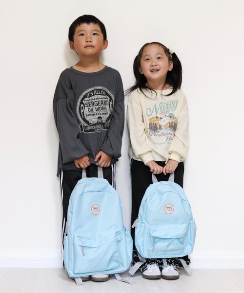 CIAOPANIC TYPY（チャオパニックティピー）の「【KIDS】【minepack】《ジュニアサイズあり》２１ℓバックパックM（バックパック/リュック・キッズ・ベージュ/ベビーピンク/サックスブルー/ブラック/ブルー/ミント/オレンジ/パープル・ONE SIZE）」の9枚目の写真