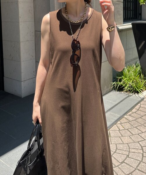 DouDou（ドゥドゥ）の「チュール切替マーメイドフレアワンピース（ワンピース・レディース・ブラウン/ブラック/オレンジ・FREE/TM）」の12枚目の写真