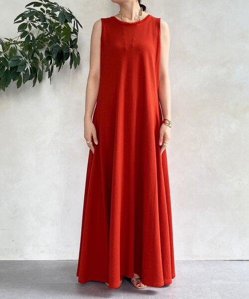 DouDou（ドゥドゥ）の「チュール切替マーメイドフレアワンピース（ワンピース・レディース・ブラウン/ブラック/オレンジ・FREE/TM）」の21枚目の写真