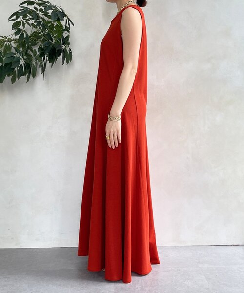 DouDou（ドゥドゥ）の「チュール切替マーメイドフレアワンピース（ワンピース・レディース・ブラウン/ブラック/オレンジ・FREE/TM）」の22枚目の写真