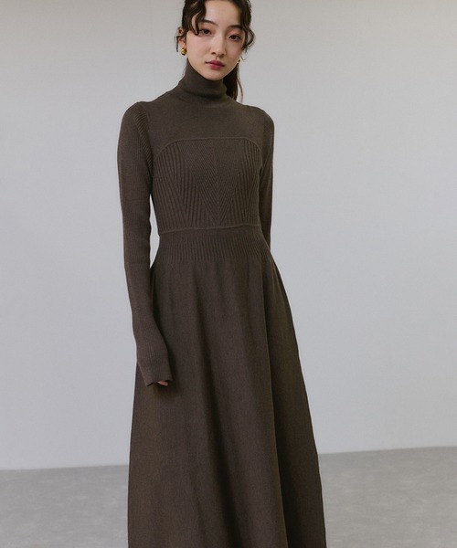 WEB限定】MIXパターンニットワンピース（ワンピース）｜ADAM ET ROPE