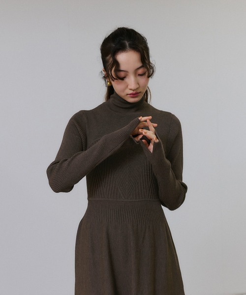 WEB限定】MIXパターンニットワンピース（ワンピース）｜ADAM ET ROPE