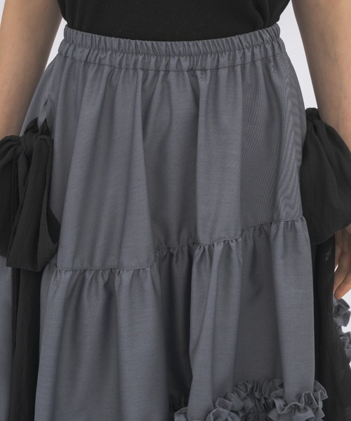 idem（イデム）の「asymmetry frill 2way ribbon skirt / 【リボン