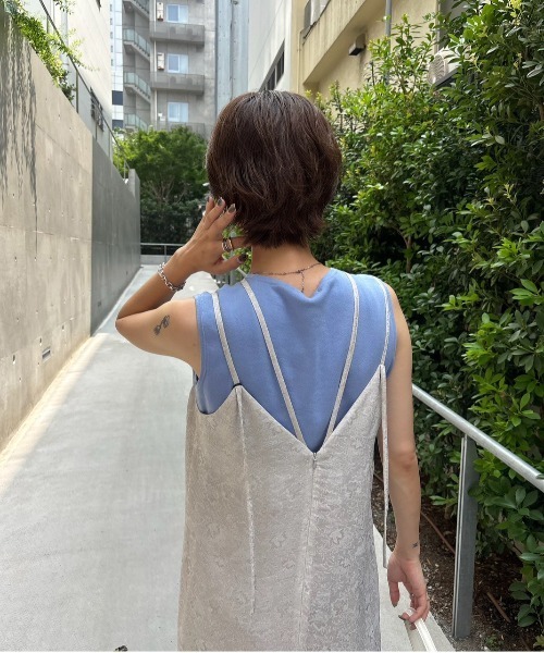 Ameri(アメリ)の「LILY JACQUARD DRESS(ワンピース・レディース・アイボリー/スミクロ/マスタード・SMALL/MEDIUM)」の21枚目の写真