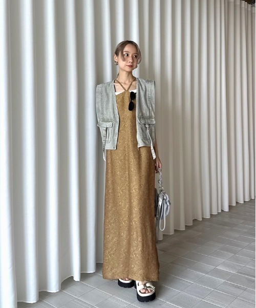 Ameri（アメリ）の「LILY JACQUARD DRESS（ワンピース）」 - WEAR