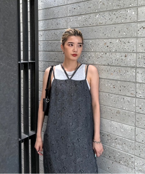 Ameri(アメリ)の「LILY JACQUARD DRESS(ワンピース・レディース・アイボリー/スミクロ/マスタード・SMALL/MEDIUM)」の19枚目の写真
