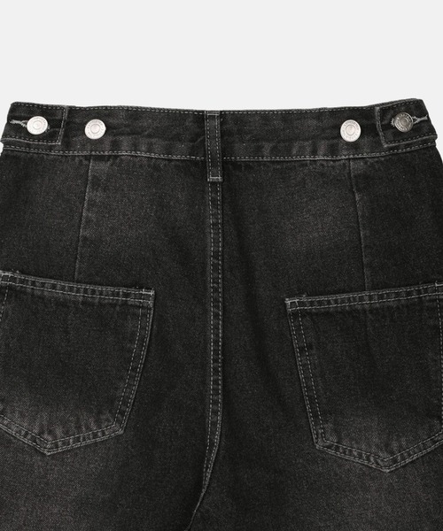 3.3 Field Trip （3.3フィールドトリップ）の「3.3Field Trip／サイドボタンデニム（デニムパンツ・レディース・ブラック・SMALL）」の20枚目の写真