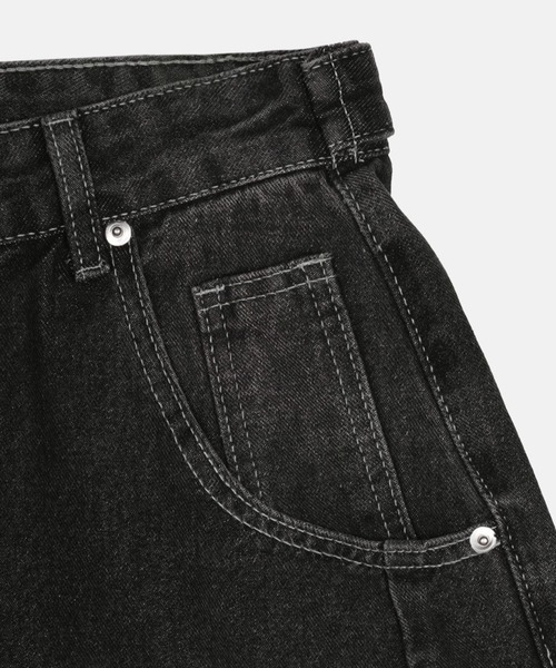 3.3 Field Trip （3.3フィールドトリップ）の「3.3Field Trip／サイドボタンデニム（デニムパンツ・レディース・ブラック・SMALL）」の19枚目の写真