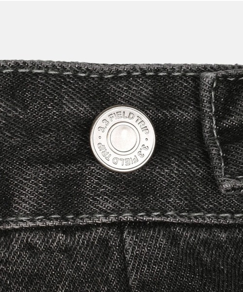 3.3 Field Trip （3.3フィールドトリップ）の「3.3Field Trip／サイドボタンデニム（デニムパンツ・レディース・ブラック・SMALL）」の17枚目の写真