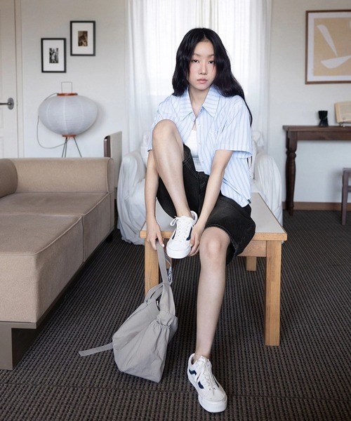 3.3 Field Trip （3.3フィールドトリップ）の「3.3Field Trip／サイドボタンデニム（デニムパンツ・レディース・ブラック・SMALL）」の10枚目の写真