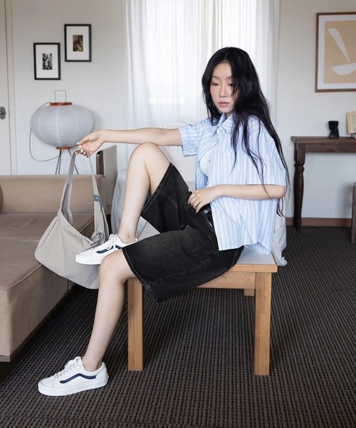 3.3 Field Trip （3.3フィールドトリップ）の「3.3Field Trip／サイドボタンデニム（デニムパンツ・レディース・ブラック・SMALL）」の9枚目の写真