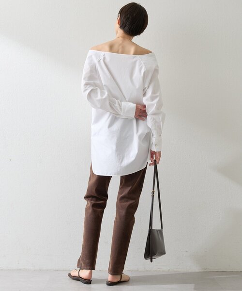 Whim Gazette（ウィムガゼット）の「ブロードオフショルダーブラウス（シャツ/ブラウス・レディース・オフホワイト/サックスブルー/ブラック・FREE）」の14枚目の写真