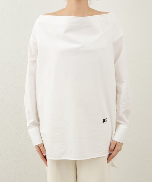 Whim Gazette（ウィムガゼット）の「ブロードオフショルダーブラウス（シャツ/ブラウス・レディース・オフホワイト/サックスブルー/ブラック・FREE）」の18枚目の写真