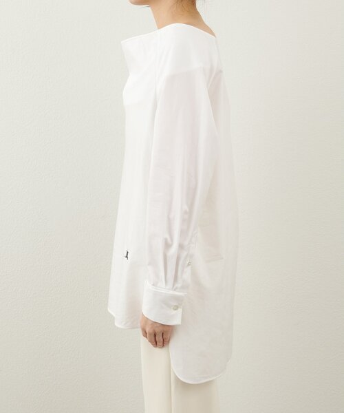 Whim Gazette（ウィムガゼット）の「ブロードオフショルダーブラウス（シャツ/ブラウス・レディース・オフホワイト/サックスブルー/ブラック・FREE）」の11枚目の写真