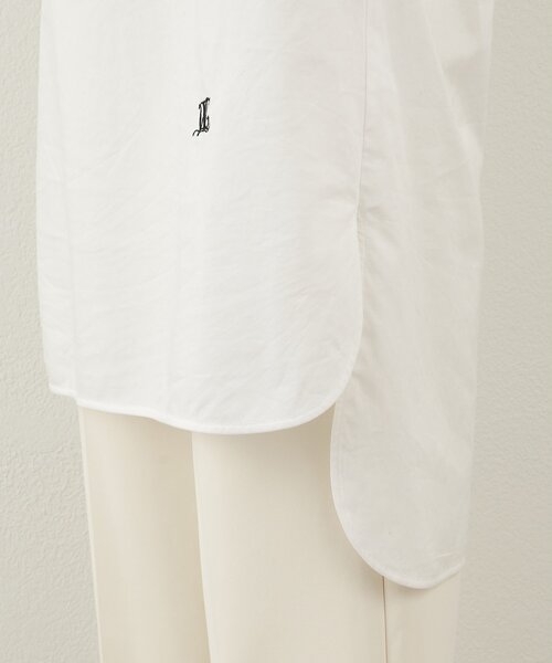 Whim Gazette（ウィムガゼット）の「ブロードオフショルダーブラウス（シャツ/ブラウス・レディース・オフホワイト/サックスブルー/ブラック・FREE）」の4枚目の写真