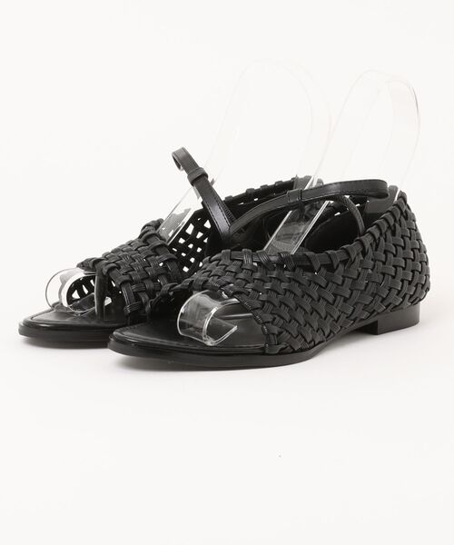 MERCURYDUO(マーキュリーデュオ)の「JOCELYN WEAVE STRAP FLIP-FLOPS -(パンプス・レディース・ホワイト/ブラック・36)」の2枚目の写真