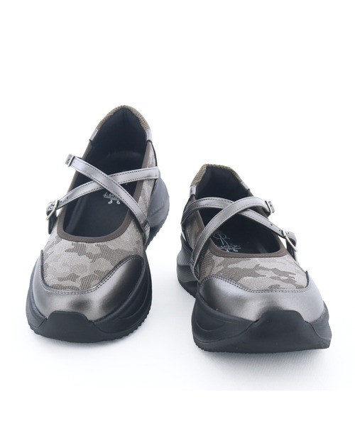 あしながおじさん（アシナガオジサン）の「厚底バレエシューズ　4810001（スニーカー・レディース・ガンメタ/ダークグレー/ブラック/シルバー・23.5cm/22.5cm/24.5cm/23cm/24cm）」の9枚目の写真
