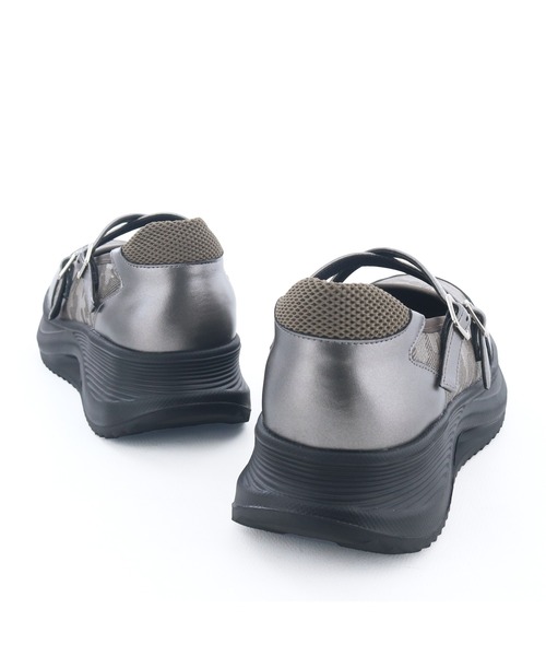 あしながおじさん（アシナガオジサン）の「厚底バレエシューズ　4810001（スニーカー・レディース・ガンメタ/ダークグレー/ブラック/シルバー・23.5cm/22.5cm/24.5cm/23cm/24cm）」の10枚目の写真