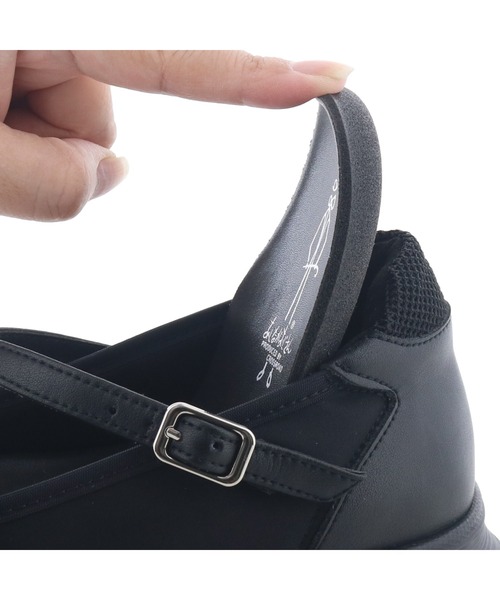 あしながおじさん（アシナガオジサン）の「厚底バレエシューズ　4810001（スニーカー・レディース・ガンメタ/ダークグレー/ブラック/シルバー・23.5cm/22.5cm/24.5cm/23cm/24cm）」の14枚目の写真