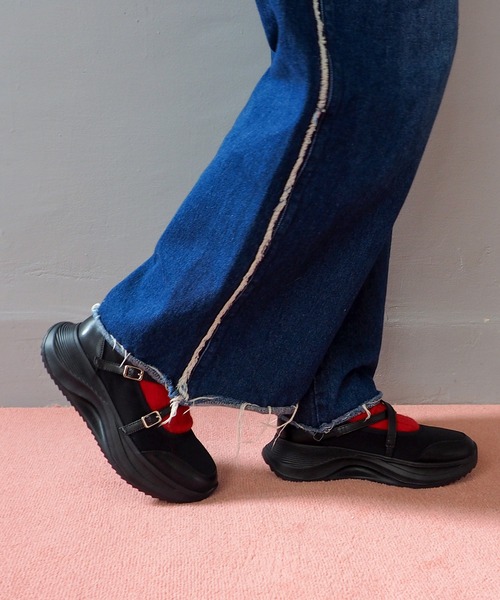 あしながおじさん（アシナガオジサン）の「厚底バレエシューズ　4810001（スニーカー・レディース・ガンメタ/ダークグレー/ブラック/シルバー・23.5cm/22.5cm/24.5cm/23cm/24cm）」の19枚目の写真