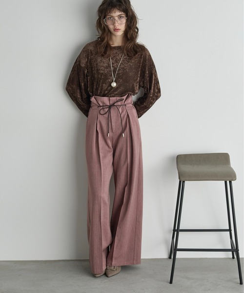 ヘリンボーンベルトタックパンツ（スラックス）｜THE YOn（ザヨン）の